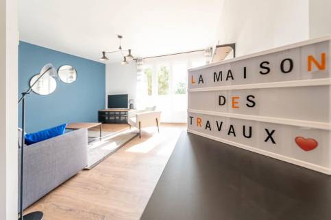 Rénovation d'appartement - salon rénové 1 - Cholet 49