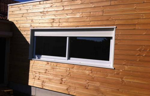 Réalisation d'une extension en ossature bois à toit plat à Vertou (44)