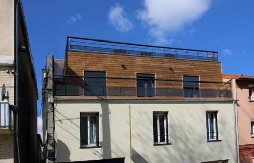 Surélévation de maison en bois la façade