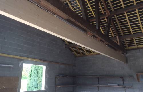 Couverture finie vue de l'intérieur