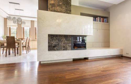 cheminée intégration salon