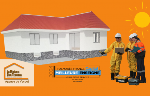 Projection 3D de l’extension de 20 m², ouverte sur une terrasse en béton désactivé.