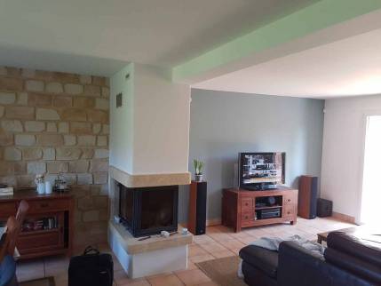 Nouvel aménagement de salon salle à manger dans une maison rénovée - Evry-Grégy-sur-Yerres 77166