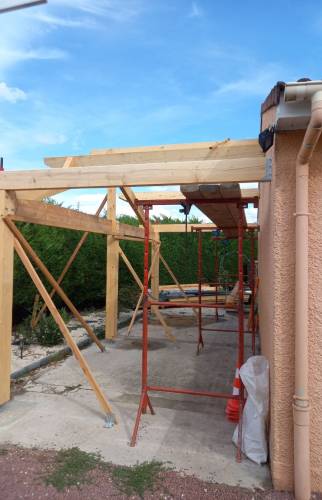 Avant et avant extension de maison Savigneux