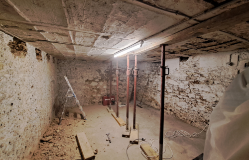 Installation de poutrelles métalliques