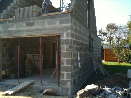 Construction d'un garage pour un agrandissement de maison