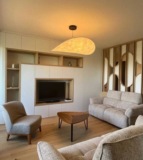 Rénovation d'intérieur à Écully (69130) avec salon et mobilier sur mesure