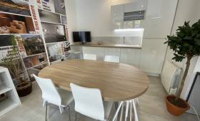 Cuisine blanc et bois