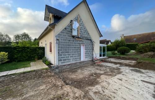 Après démolition du garage