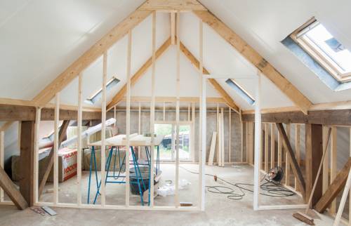 Combles avec charpente