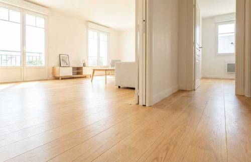 Rénovation de parquet en chêne massif à Touques