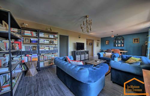 Rénovation d’un salon à Saint-Brevin-les-Pins bleu