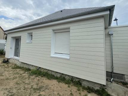 Pose d'une isolation thermique par l'extérieur avec bardage (Colleville-Montgomery 14880)