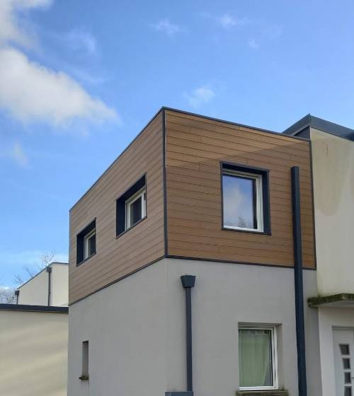 Nouvelle surélévation de maison à toit plat - Nantes 44