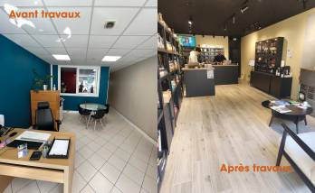 Magasin avant/après travaux de rénovation (Essonne)