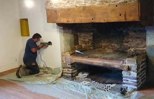 Création d'une prise d'air pour installation poêle