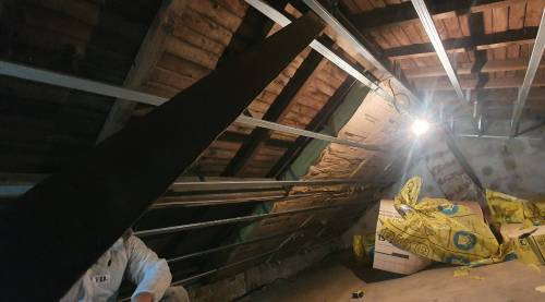 Travaux d'isolation des combles d'une maison avec laine de verre ISOVER - Brie-Comte-Robert 77170