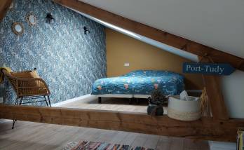 chambre aménagée sous pente