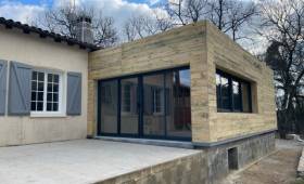 Agrandissement ossature bois à Cherve Richemont