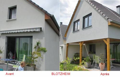 Avant / après surélévation à Cournon D'Auvergne