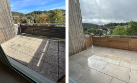 Terrasse avant après Métabief