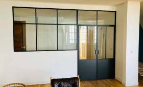 Verrière d'atelier Intra-muros à Saint-Malo avec porte 2 ouvrants