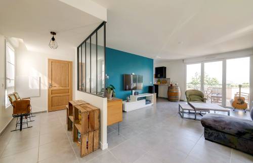 Rénovation salon salle à manger -verrière pour délimitation entrée - Pontoise - 95300 -