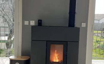 installation du poêle à pellets