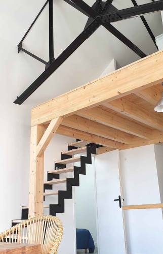 Réalisation d'escaliers bois - métal à Dinard
