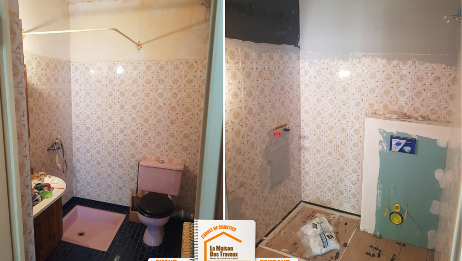 rénovation salle de bain Le Grand-Bornand, installation douche à l’italienne, artisan rénovation Haute-Savoie, extracteur d’air salle de bain, modernisation maison montagne, La Maison des Travaux