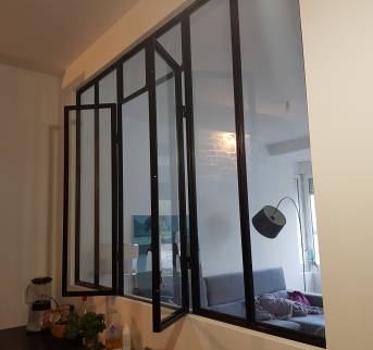 Verrière atelier acier ouverte