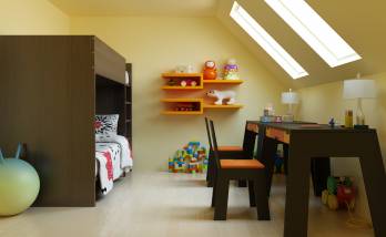 Chambre pour enfant sous combles avec création nouvelles fenêtres de toit- Penchard – 77124 –