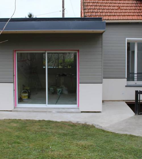 Extension bois vue du jardin