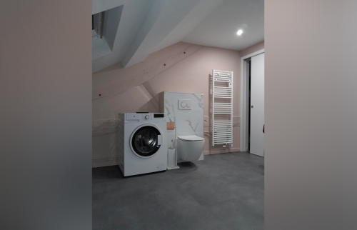 Salle de bain - Machine à laver et WC