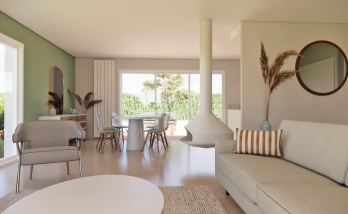 Rénovation complète d'une pièce de vie à Basse-Goulaine 44115 - visualisation 3D