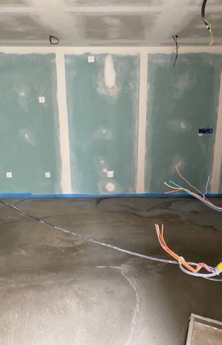 Mur technique de la cuisine