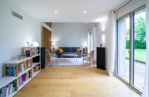 vue d'ensemble de la pièce à vivre