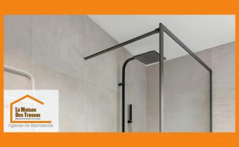 Douche à l’italienne moderne installée à Casteljaloux par Sandrine Ferin, La Maison Des Travaux Marmande.