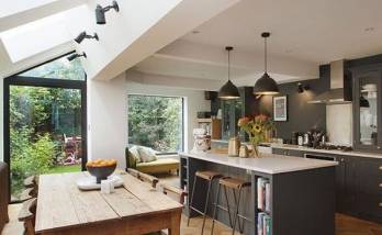 Extension d'un maison pour agrandir une cuisine et un salon