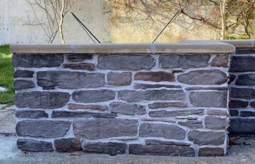 Rénovation d'un mur extérieur à Trouville