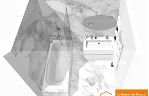 Rénovation complète de salle à bain à Antony 