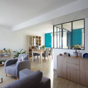 Rénovation maison Les Ponts-de-Cé avec carrelage imitation parquet – Mélissa Damianthe