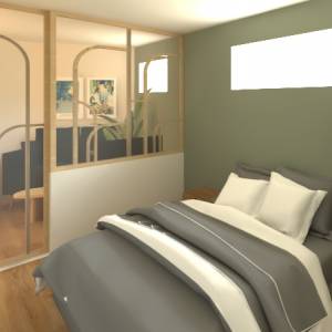 Création d'une chambre dans un studio - Arline Firenk - La Maison Des Architectes