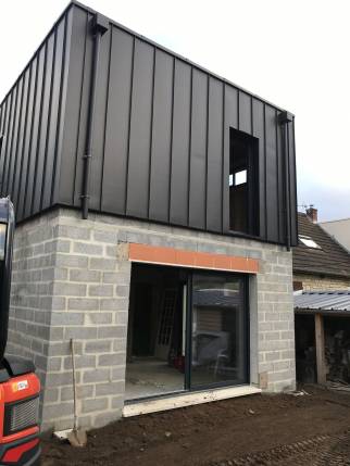 Construction de l'extension cube (Caen 14000)