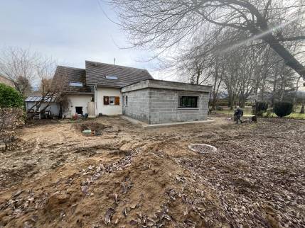 extension toit plat d'une maison