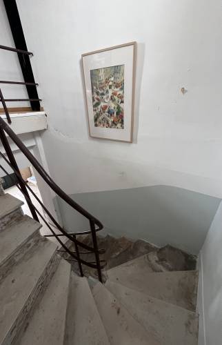 Rénovation murs et plafond escalier
