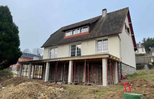 La terrasse en construction