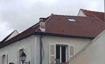 Couverture de toit rénovée sur une maison de ville - Brie-Comte-Robert 77170