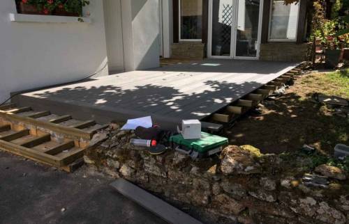 Construction de la terrasse 