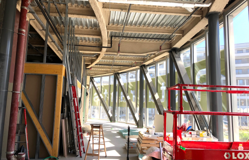 Photo pendant travaux globale de l'espace à aménager 2